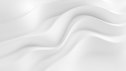 Obraz premium Elegant white background with drapery fabric. 3d illustration, 3d rendering.