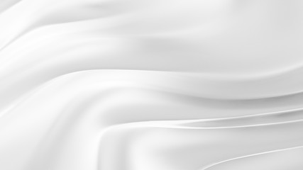 Fototapeta na wymiar Elegant white background with drapery fabric. 3d illustration, 3d rendering.
