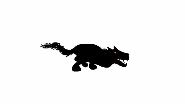 Running wolf (seamless loop animation) 