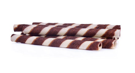 chocolate wafer isolated on a white background