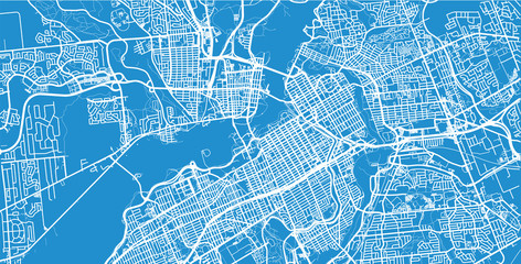 Urban vector city map of Ottawa, Canada