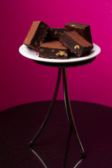 Chocolate brownie pieces