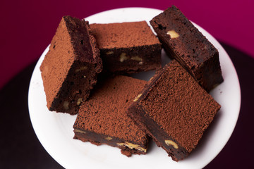 Chocolate brownie pieces