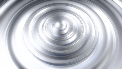 Futuristic metallic black background with rings. 3d illustration, 3d rendering.