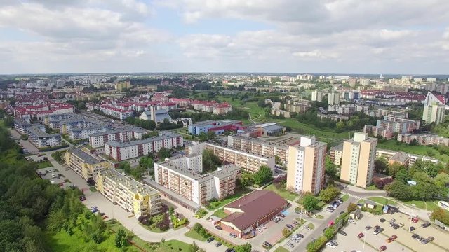 Panoram miasta z lotu ptaka. Lublina - dzielnica Czuby - widok z powietrza.