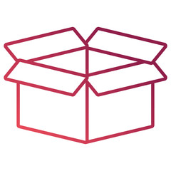 opened carton box icon