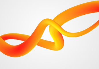 Naklejka premium Dynamic orange soft wavy background. Vector illustration