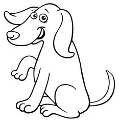 funny dog cartoon character coloring book