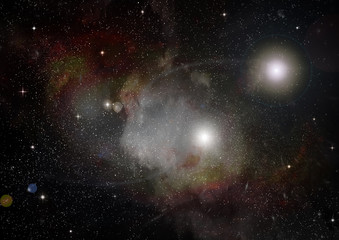 galaxy in a free space