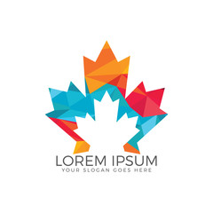 Maple leaf logo design. Canada symbol logo.