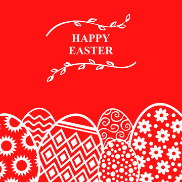 Easter decorative eggs card