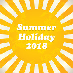 Summer background - 2018, vector illustration, EPS10