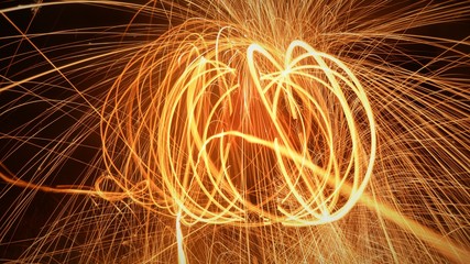 Steel wool sphere