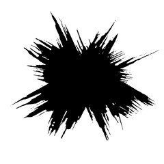 Ink vector dry brush stroke. Vector illustration. Grunge hand drawn watercolor texture. Space for text.