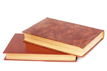 Books on a white background