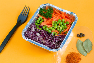 Healthy and fresh slimming food on a bright background