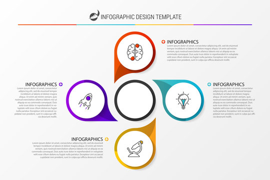 Infographic design template. Diagram with 4 steps