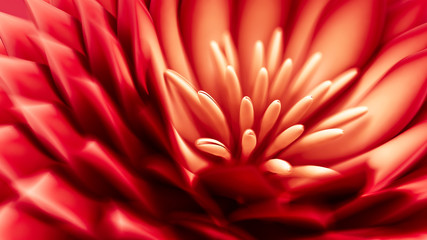 Beautiful background with flowers. 3d illustration, 3d rendering.