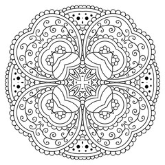 Black and white mandala.