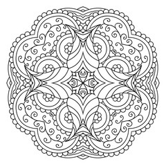 Black and white mandala.