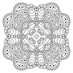  Black and white mandala.