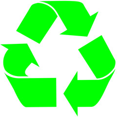 recycle symbol isolated on white background