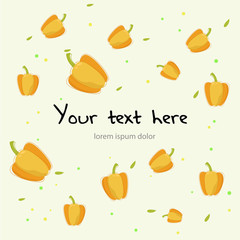 peppers on white background. Vector illustration