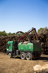 Fototapeta premium Industrial machinery for transforming biomass.