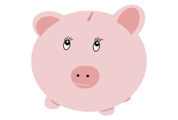Obraz na płótnie Canvas Pink Piggy Bank