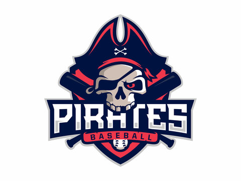 Modern professional emblem pirates for baseball team