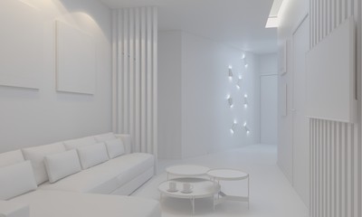 render of private lobby space