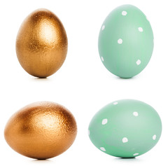 easter eggs isolated on white
