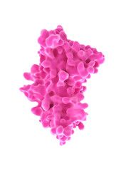 Isolated form of smoke background. 3d illustration, 3d rendering.