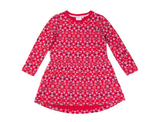 Obraz premium Red baby dress. Isolate on white