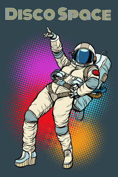 astronaut woman dancing disco