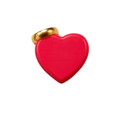 Red heart with a ring. Isolated