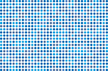 Fototapeta premium Dotted background with circles, dots, point Different shades of blue. Halftone pattern. 