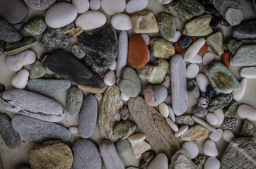 small colorful sea pebble background