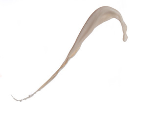 Milk splashing isolated on white background