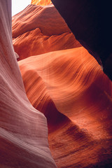 Obraz premium Journey to the southwest of the USA. Scenic sandstone rocks of Antelope Canyon, Arizona