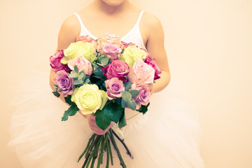 girl with roses