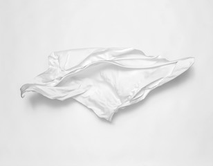 abstract white fabric over white background