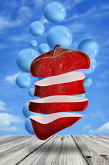 Psychedelischer Apfel. Surreales Konzept © PumpedVisuals