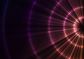 abstract circle with sheet overlap background, digital radiation layer line, technology background, vector illustration