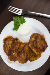 Potato pancakes on a plate