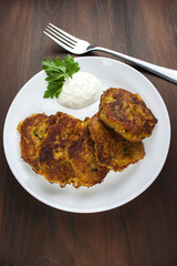 Potato pancakes on a plate