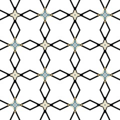 Fototapeta premium Seamless black and white ornamental pattern