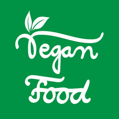 Schriftzug Vegan Food