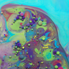 Abstract background from acrylic paints and oil