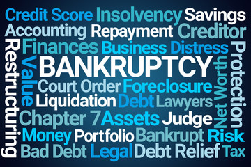 Obraz premium Bankruptcy Word Cloud